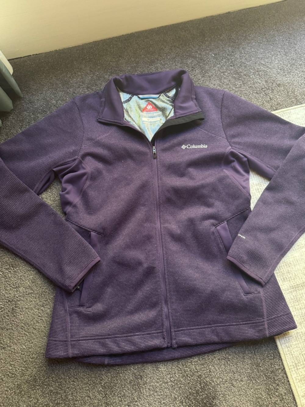Columbia Omni-Heat Omni-Wick Evap Purple Full Zip Jacket Size M